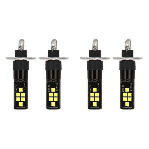 4pcs Ampoule 12v-24v 12smd Led De Voiture H1 3030 Chipset,Ampoule ?... on Productcaster.