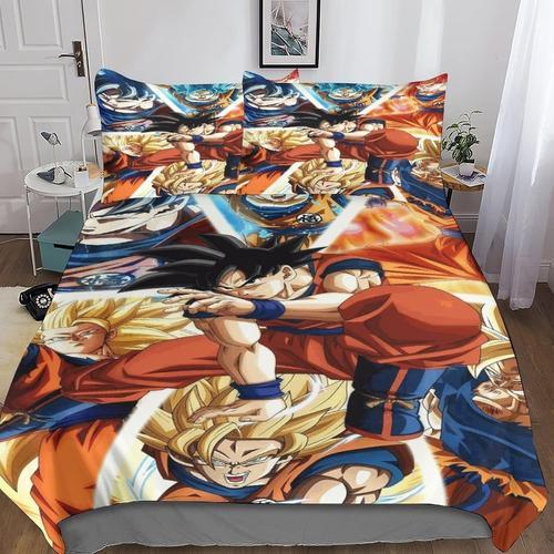 Dragon Ball Housse De Couette Parure De Lit D Personne Avec Fermetu... on Productcaster.