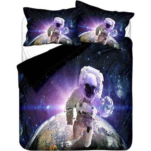 Parure De Lit Avec Housse De Couette En Microfibre Motif Astronaute... on Productcaster.