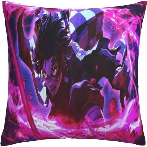 Housse De Coussin Demon Slayer, Chaude Et Douce, Pour Taies D'oreil... on Productcaster.