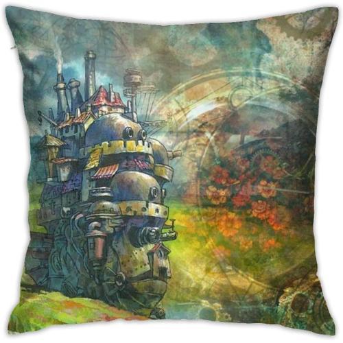 Howl's Moving Castle Anime Housse De Coussin Respirante De Luxe, 45... on Productcaster.