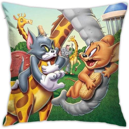 Taie D'oreiller Décorative Douce Tom Et Jerry, Taie D'oreiller Carr... on Productcaster.