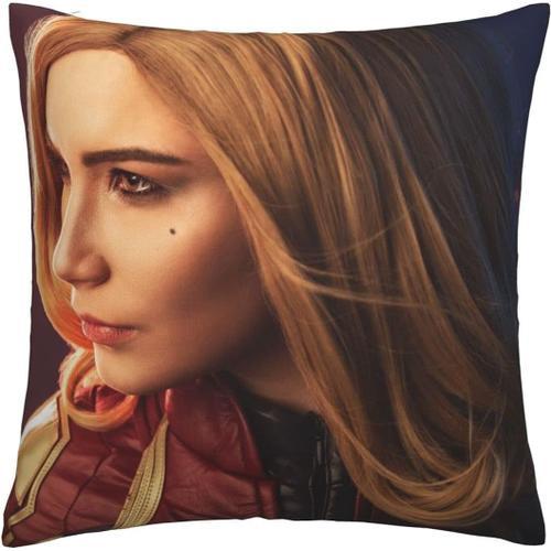 Housses De Coussin Captain Marvel Douces Et Confortables 45 X 45 Cm... on Productcaster.