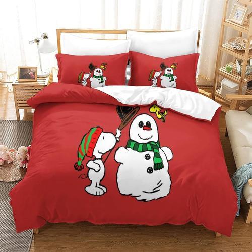 Snoopy ¿C Parure De Lit Trois Pi¿¿Ces, Housse De Couette En Microfi... on Productcaster.