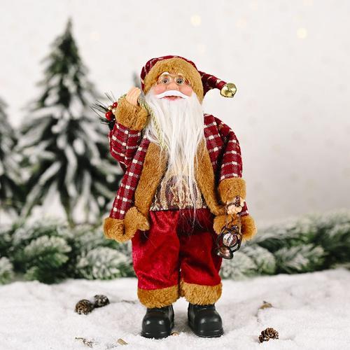 Sandd Noël Père Noël En Peluche Figure Debout Père Noël Poupées En ... on Productcaster.