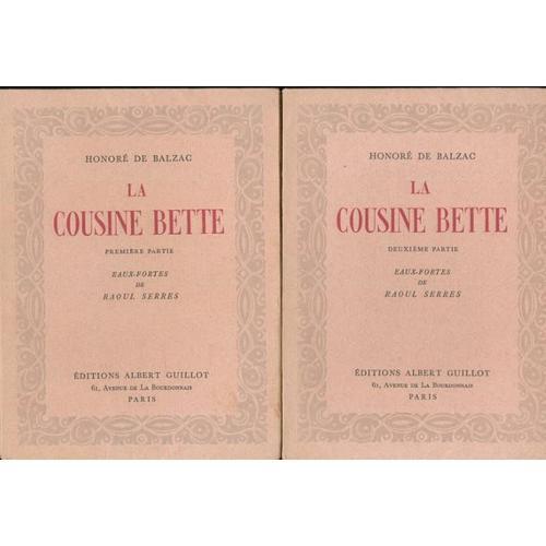 La Cousine Bette. 2 Volumes on Productcaster.