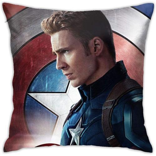 Captain Chris Evans Taie D'oreiller Carrée Tendance 45,7 X 45,7 Cm on Productcaster.