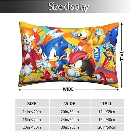 Housses De Coussin Sonic The Hedgehog, Taies D'oreiller Douces Et C... on Productcaster.