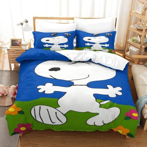 Snoopy Parure De Lit 3 Pi¿¿Ces Avec Housse De Couette Et Fermeture ... on Productcaster.