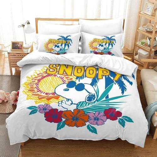 Snoopy 3 Pi¿¿Ces Housse De Couette Avec Taies D'oreiller Housse De ... on Productcaster.