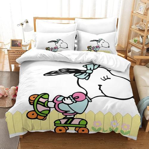 Snoopy ¿C Ensemble De Housse De Couette 3d, Imprim¿¿ De Dessin Anim... on Productcaster.