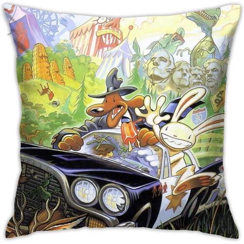 Housse De Coussin Sam Amp Max, Taie D'oreiller Décorative Pour Cana... on Productcaster.