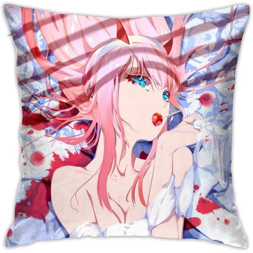 Housse De Coussin Décorative Anime Zero Two, Taie D'oreiller Carrée... on Productcaster.