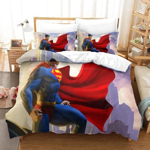 Duvet Cover Set Superman Bedding Set Anime Movie Poster Microfiber ... on Productcaster.