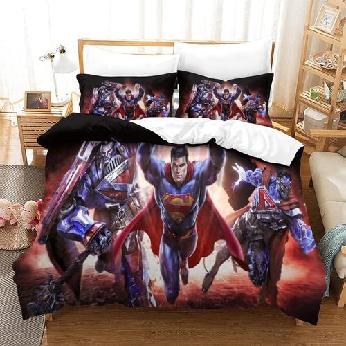 Duvet Cover Set Superman Bedding Set Anime Movie Poster Microfiber ... on Productcaster.