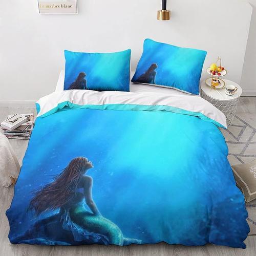 The Little Mermaid Bedding Set Duvet Cover Set Cartoon Anime Prince... on Productcaster.