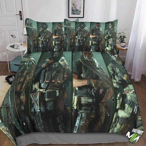 Modern Warfare Print Bedding Easy Care Duvet Set With Zipper Closur... on Productcaster.