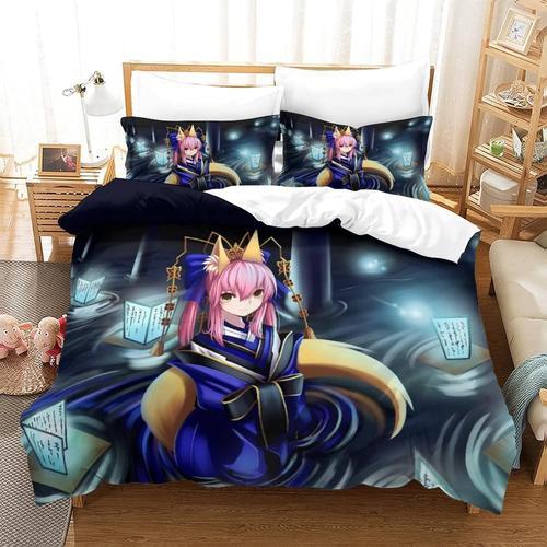 Fox Girl Duvet Cover Microfiber Bedding Set Anime Girls Quilt Cover... on Productcaster.