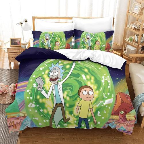 Bedding Print Rick And Morty Duvet Cover Set Soft Microfiber Anime ... on Productcaster.