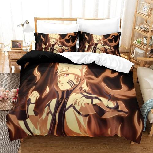 Naruto Duvet Cover Printed Bedding Anime Quilt Cover With Zipper Cl... on Productcaster.