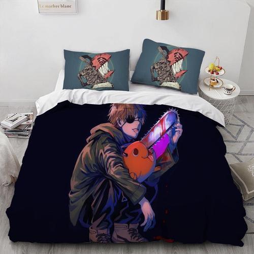 Chainsaw Demon Anime Denji Duvet Cover Set 100% Microfiber Bedding ... on Productcaster.