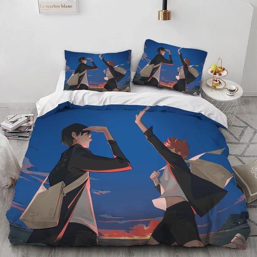 Volleyball Teenager Anime Hai-Kyu Duvet Cover Set 100% Microfiber B... on Productcaster.