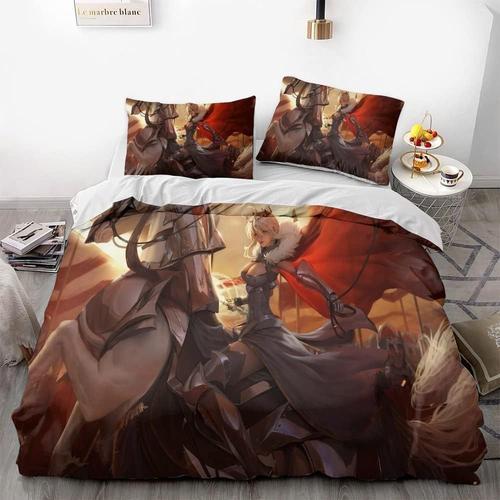 Fate Grail War Anime Duvet Cover Soft Printed Bedding Set With Comf... on Productcaster.