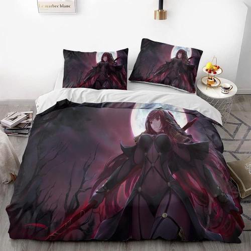 Fate Grail War Anime Duvet Cover Soft Printed Bedding Set With Comf... on Productcaster.