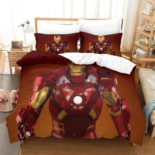 Iron Man Duvet Cover Tony Stark Marvel Animation Bedding Set 3 Pcs ... on Productcaster.