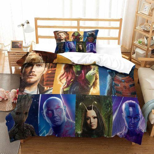 Guardians Of The Galaxy Duvet Cover Marvel Animation Bedding Set 3 ... on Productcaster.