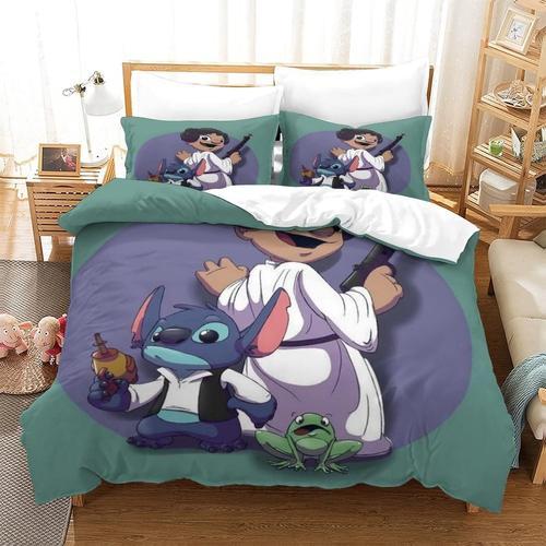 3d Bedding Set Lilo & Stitch 3 Pcs Duvet Cover Set Cartoon Bedding ... on Productcaster.