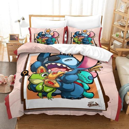 3d Bedding Set Lilo & Stitch 3 Pcs Duvet Cover Set Cartoon Bedding ... on Productcaster.