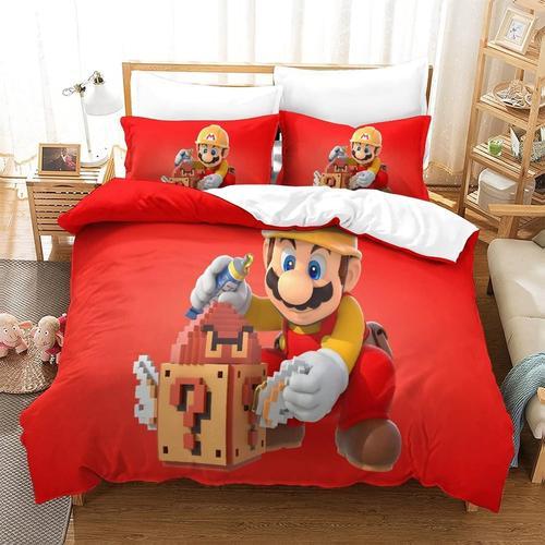 Ensemble De Housse De Couette Imprim¿¿ Dessin Anim¿¿ Super Mario, E... on Productcaster.