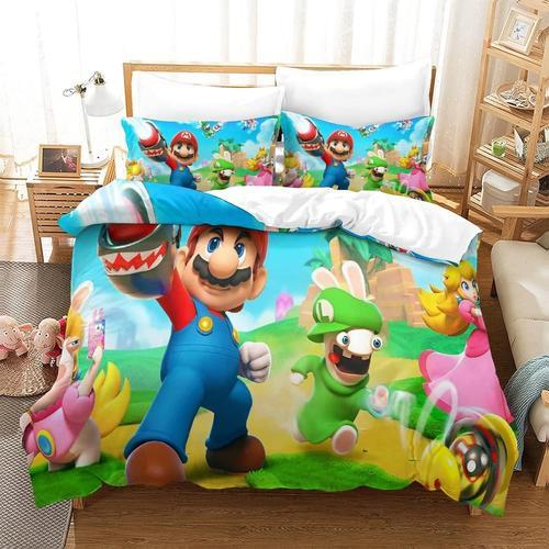 Super Mario Ensemble De Housse De Couette Pour Lit Double Dessin An... on Productcaster.