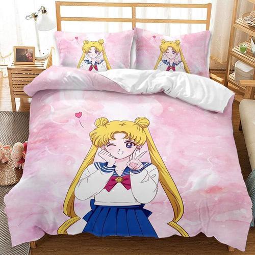 Ensemble De Literie Anime Sailor Moon Pour Enfants, Housses De Coue... on Productcaster.