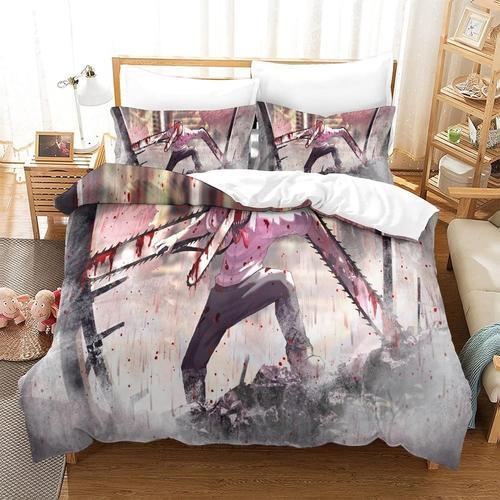 Housse De Couette 3d Avec Affiche D'anime Chainsaw Man, Ensemble De... on Productcaster.