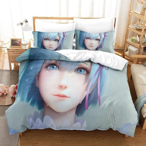 Ensemble De Housse De Couette En Microfibre Avec Affiche D'anime Re... on Productcaster.