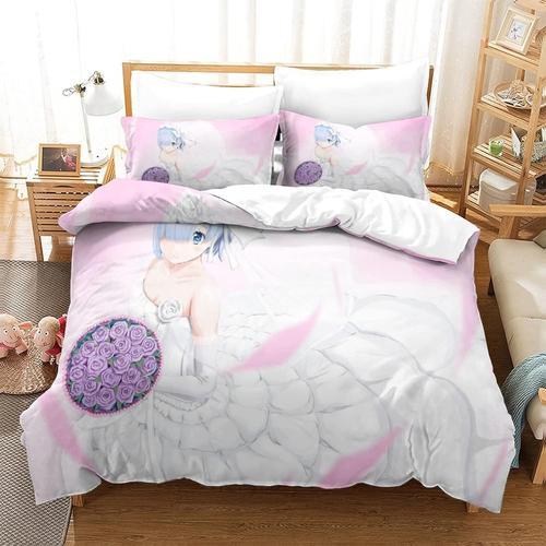 Housse De Couette 3d Avec Affiche De Dessin Anim¿¿ Re Zero Starting... on Productcaster.