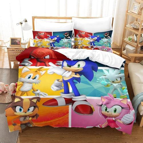 Parure De Lit Sonic Le H¿¿Risson, Housse De Couette, Dessin Anim¿¿,... on Productcaster.