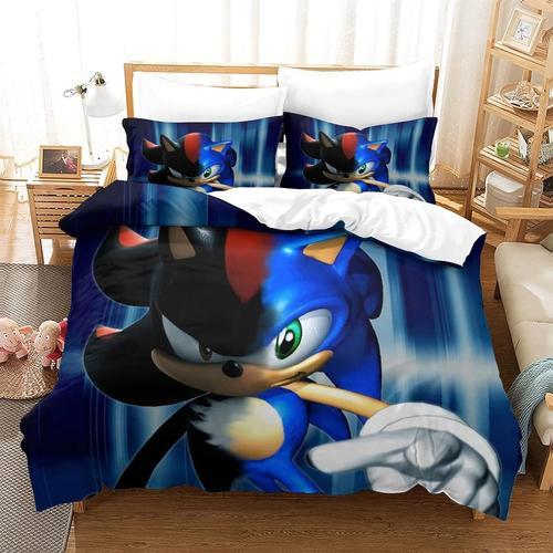 Housse De Couette Sonic Le H¿¿Risson, Ensemble De Literie, Dessin A... on Productcaster.