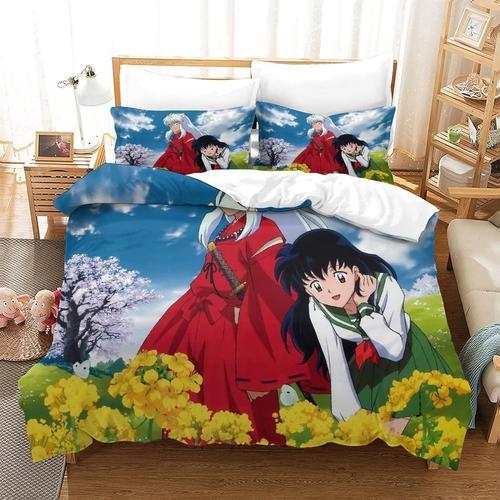 Ensemble De Housse De Couette Inuyasha Ensemble De Literie Housse D... on Productcaster.