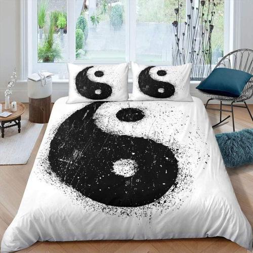 Yin Yang Parure De Lit King Size Boho Trippy Art Housse De Couette ... on Productcaster.