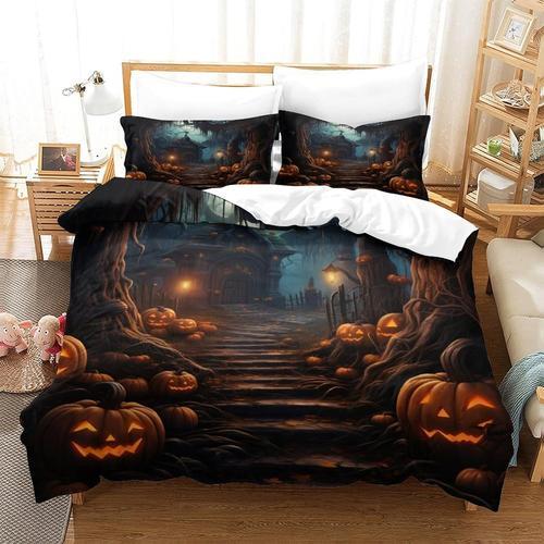 Housse De Couette Sur Le Th¿¿Me De L'horreur D'halloween D Imprim¿¿... on Productcaster.