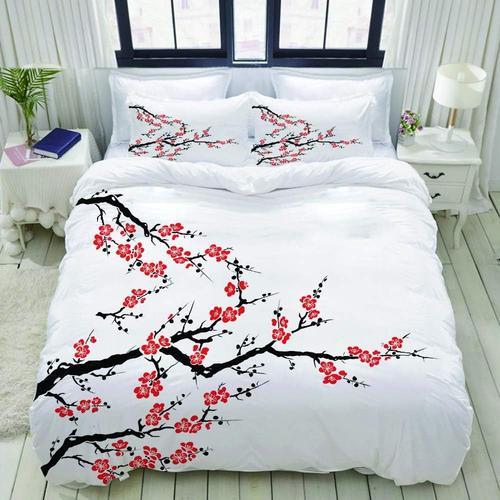 Parure De Lit Avec Housse De Couette En Microfibre,Arbre De Fleur D... on Productcaster.