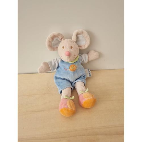 Doudou Souris Grise Bleu Rose Nattou on Productcaster.