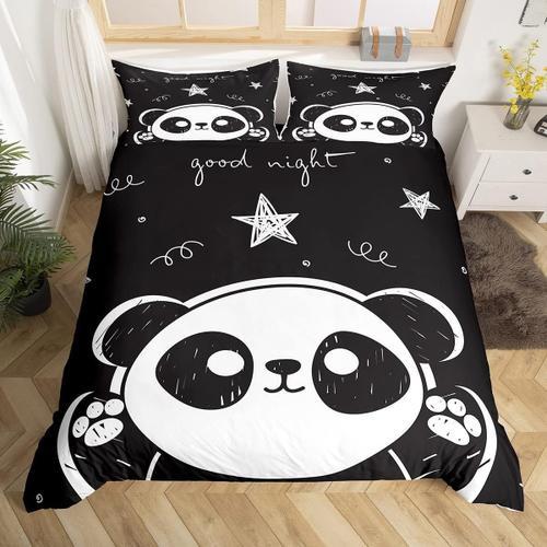 Panda Parure De Lit Pour Enfants Gar?Ons Filles Blanc Noir Housse D... on Productcaster.