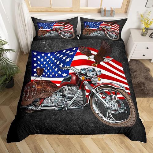 Housse De Couette Drapeau Am¿¿Ricain, Literie De Moto Reine Pour En... on Productcaster.