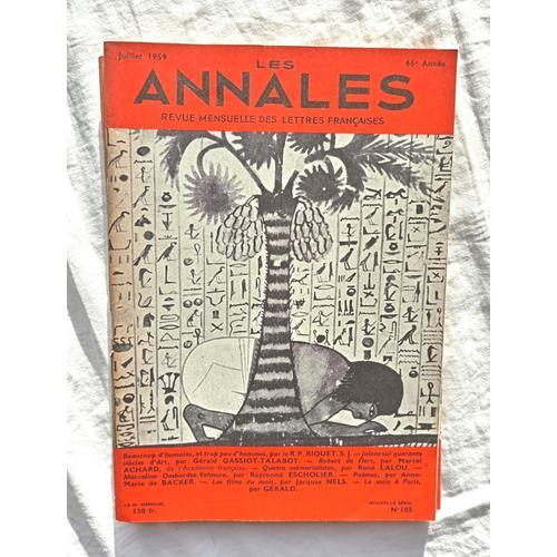 Revue Les Annales N°105, Juillet 1959, Beaucoup D'humains Et Trop P... on Productcaster.