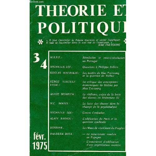 Théorie Et Politique N°34 Février 1975 - Révolution Et Contre-Révol... on Productcaster.