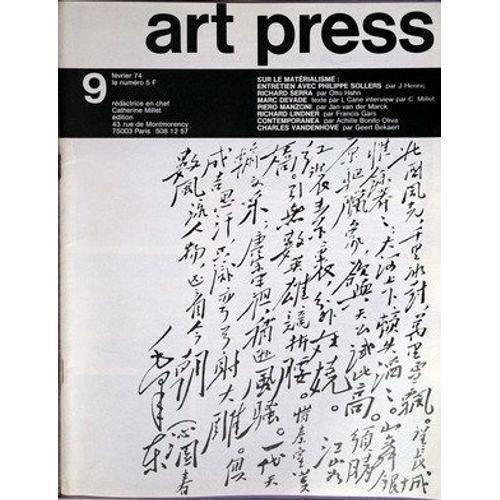 Art Press N° 9 Du 01/02/1974 on Productcaster.